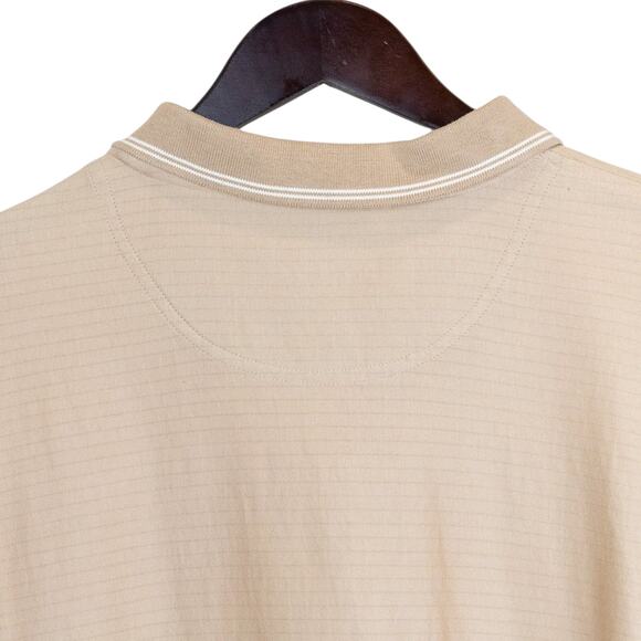Victor Scot Tan Long-sleeve Mens Collared Golf Polo, XL - Picture 5 of 5